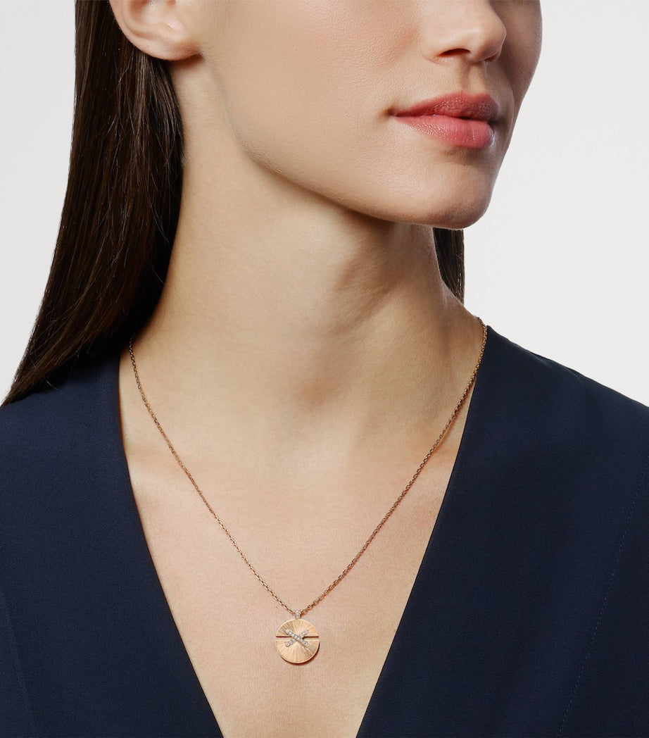 Chaumet Jeux de Liens Harmony pendant rose gold diamond, imported from the UK