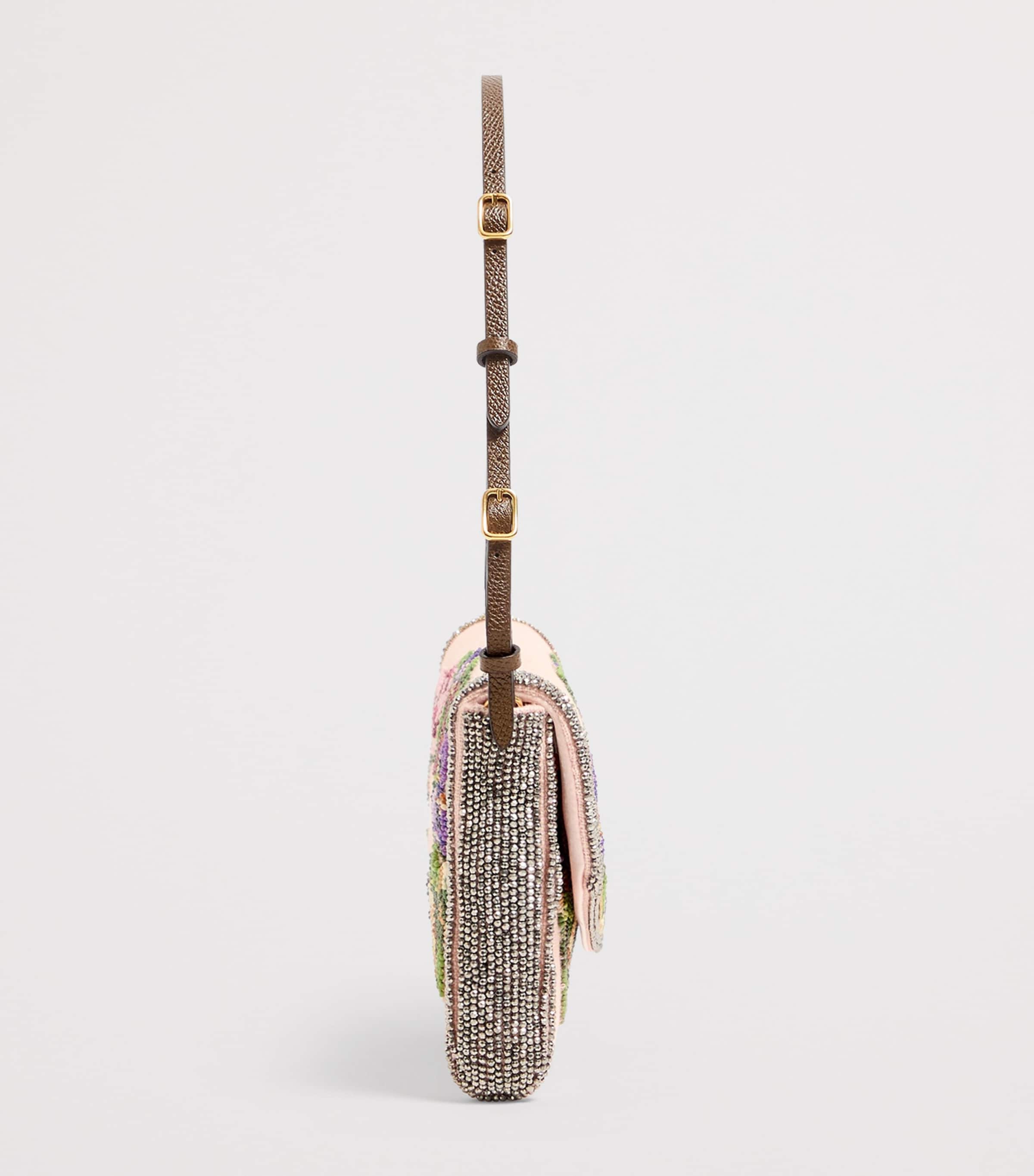 Valentino Garavani small beaded DeVain shoulder bag, imported from the UK