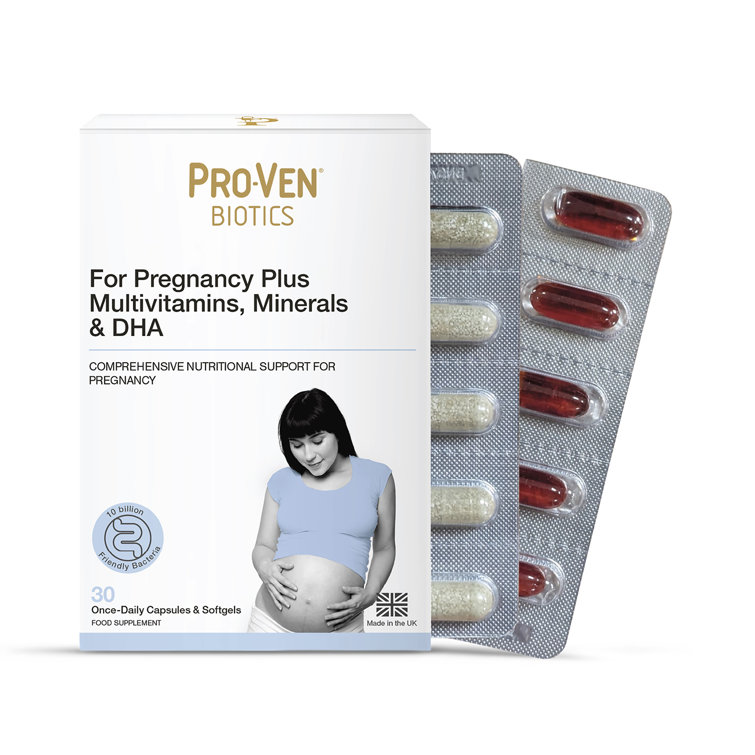 Pro-Ven Pregnancy Plus 30 Capsules and Softgels, imported from the UK
