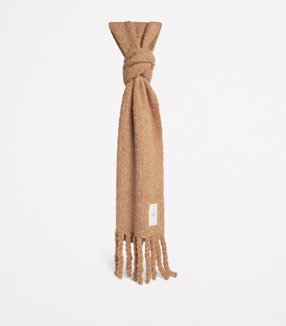 Joseph bouclé knit scarf in wool blend (British brand)