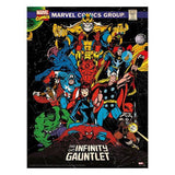 Marvel Avengers Infinity Gauntlet print with characters, UK version