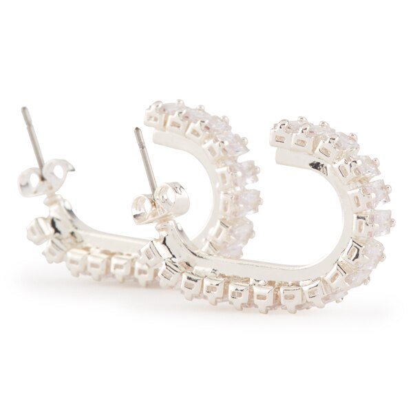 Superdrug  Studio Diamante Ovate Hoop Earrings GOODS Superdrug   