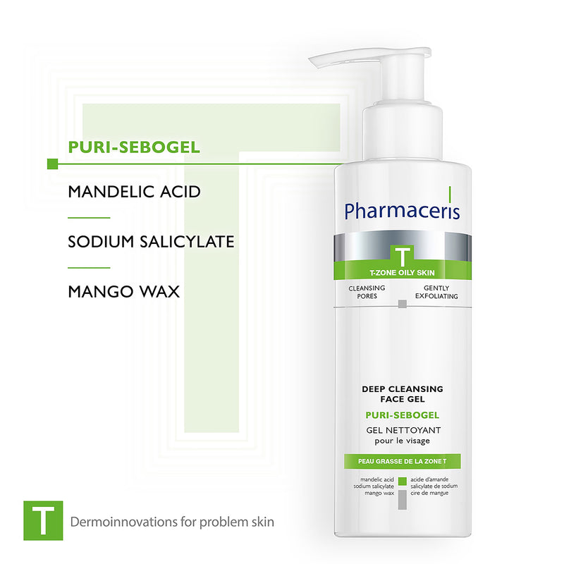 Pharmaceris T Puri-Sebogel deep cleansing face gel 190ml (British brand)