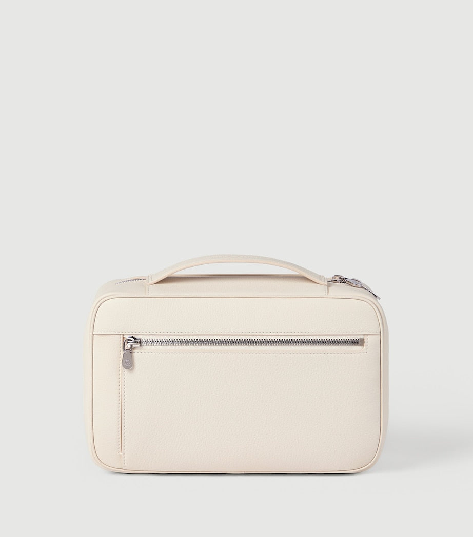 Brunello Cucinelli leather travel beauty case, imported from the UK