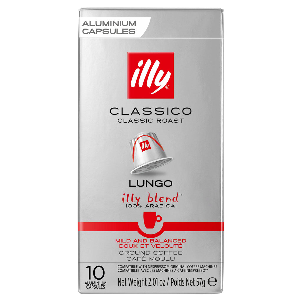 Illy Classico Roast Lungo Aluminium Coffee Capsules x10