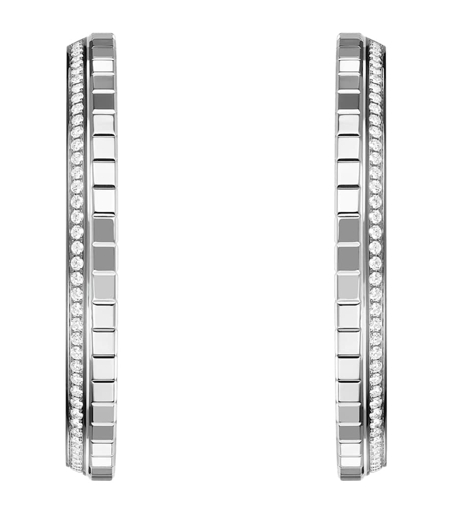 Chopard Ice Cube hoop earrings white gold diamond - (British brand)