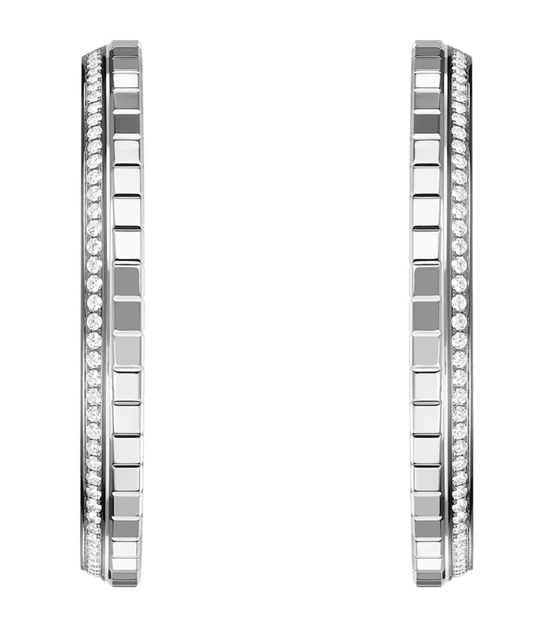 Chopard Ice Cube hoop earrings white gold diamond - (British brand)