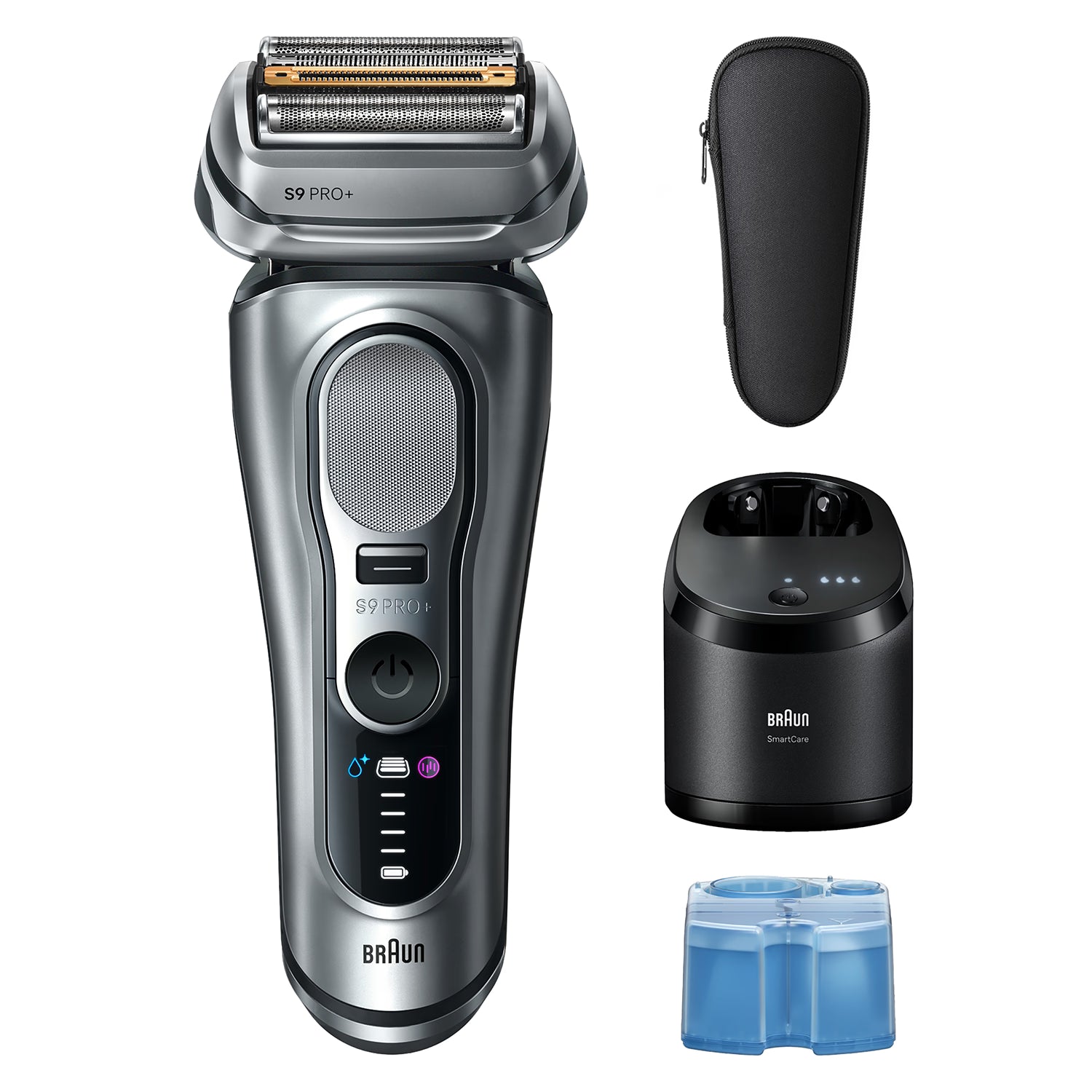 Braun Series 9 PRO+ electric shaver 9667CC Silver (British brand)
