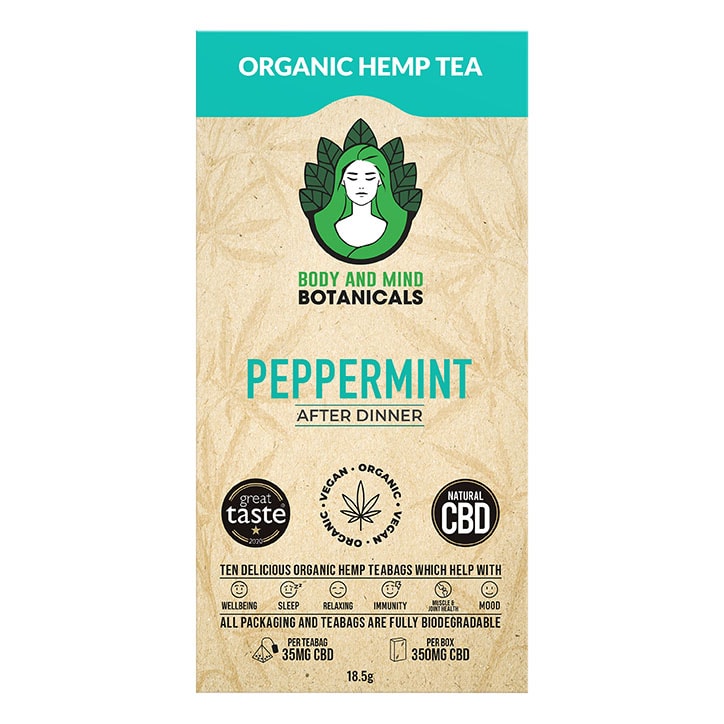 Body & Mind Botanicals CBD Hemp Tea Original 10 Tea Bags GOODS Holland&Barrett   