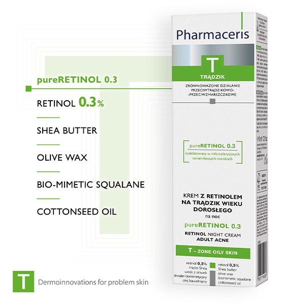 Pharmaceris T Pureretinol 0.3 Anti Acne Night Cream Adults