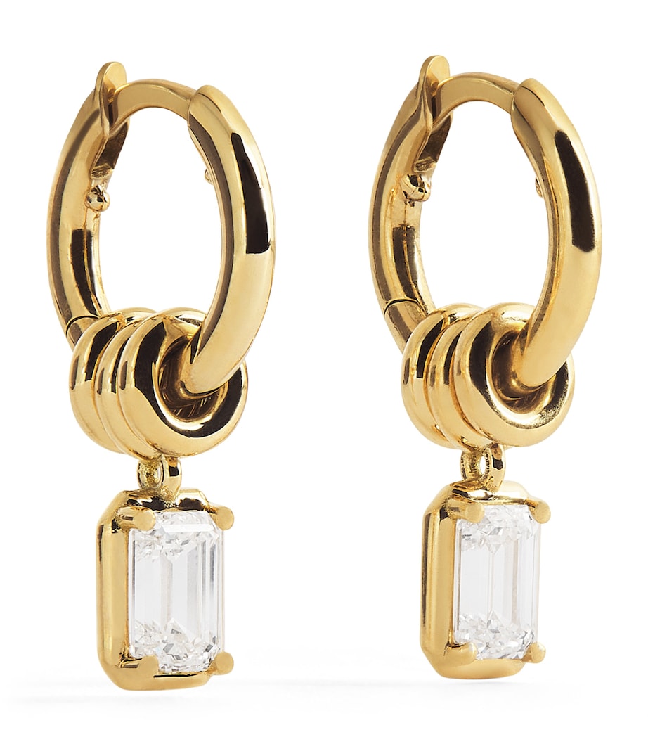 Spinelli Kilcollin Zahra hoop earrings 18k yellow gold diamond, UK version