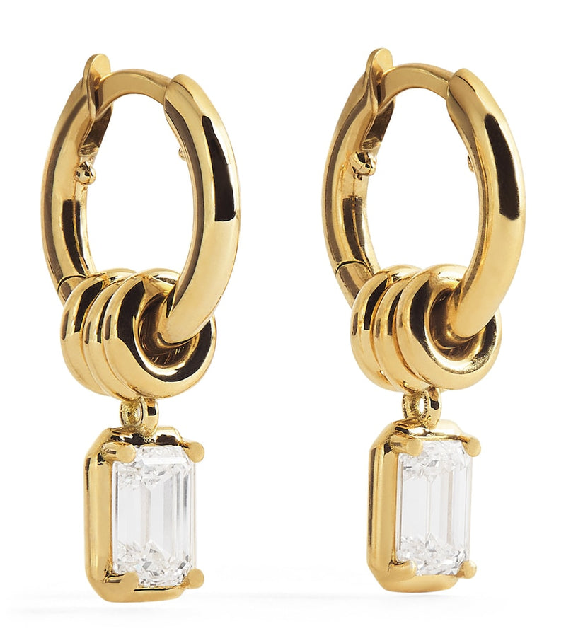 Spinelli Kilcollin Zahra hoop earrings 18k yellow gold diamond, UK version