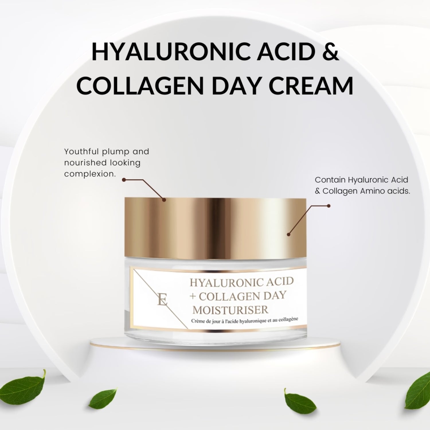 Erth Skin London hyaluronic acid collagen day cream 50ml, UK version