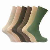 Sock Snob 6 Pk Mens Non Elastic 100% Cotton Socks 6-11 UK GOODS Superdrug Beige  