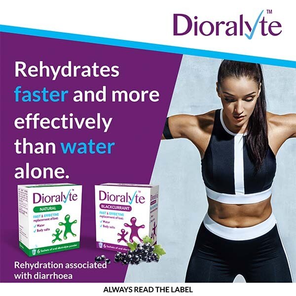 Dioralyte Diarrhoea Relief Rehydration Sachet Blackcurrant 6 GOODS Superdrug   