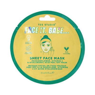Superdrug Yes Studio Face It Babe Hyaluronic Acid Sheet Face Mask- Buy online at McGrocer