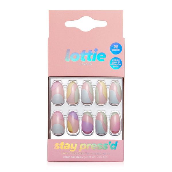 Lottie London Stay Press'D on Nails - Pastel Dream GOODS Superdrug   