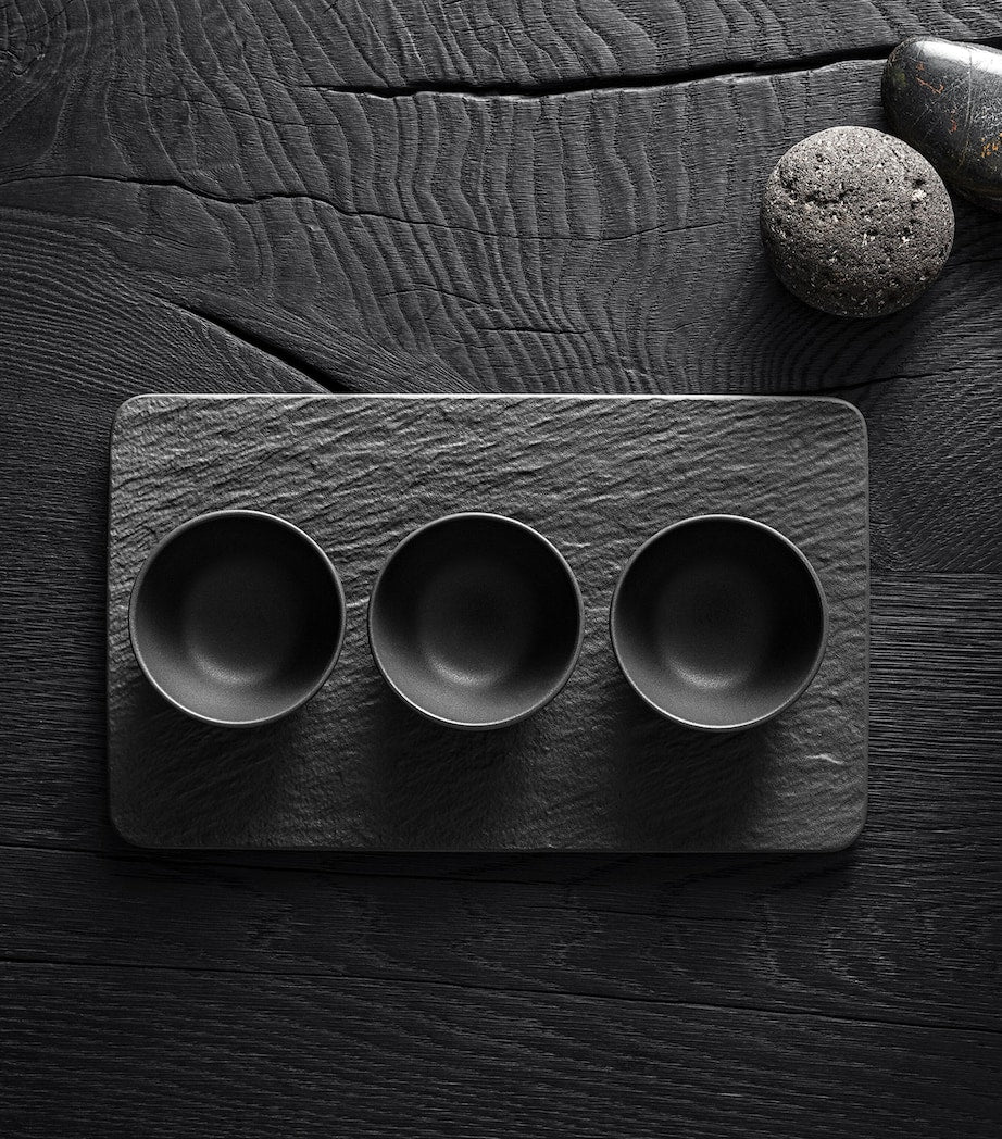 Villeroy & Boch Manufacture Rock 3-piece dip set (British brand)