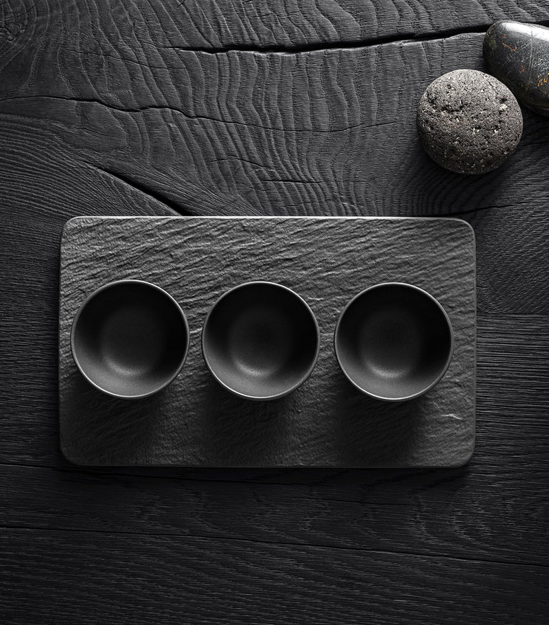 Villeroy & Boch Manufacture Rock 3-piece dip set (British brand)