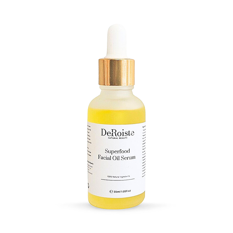 Superfood facial oil serum with organic botanicals (British brand)