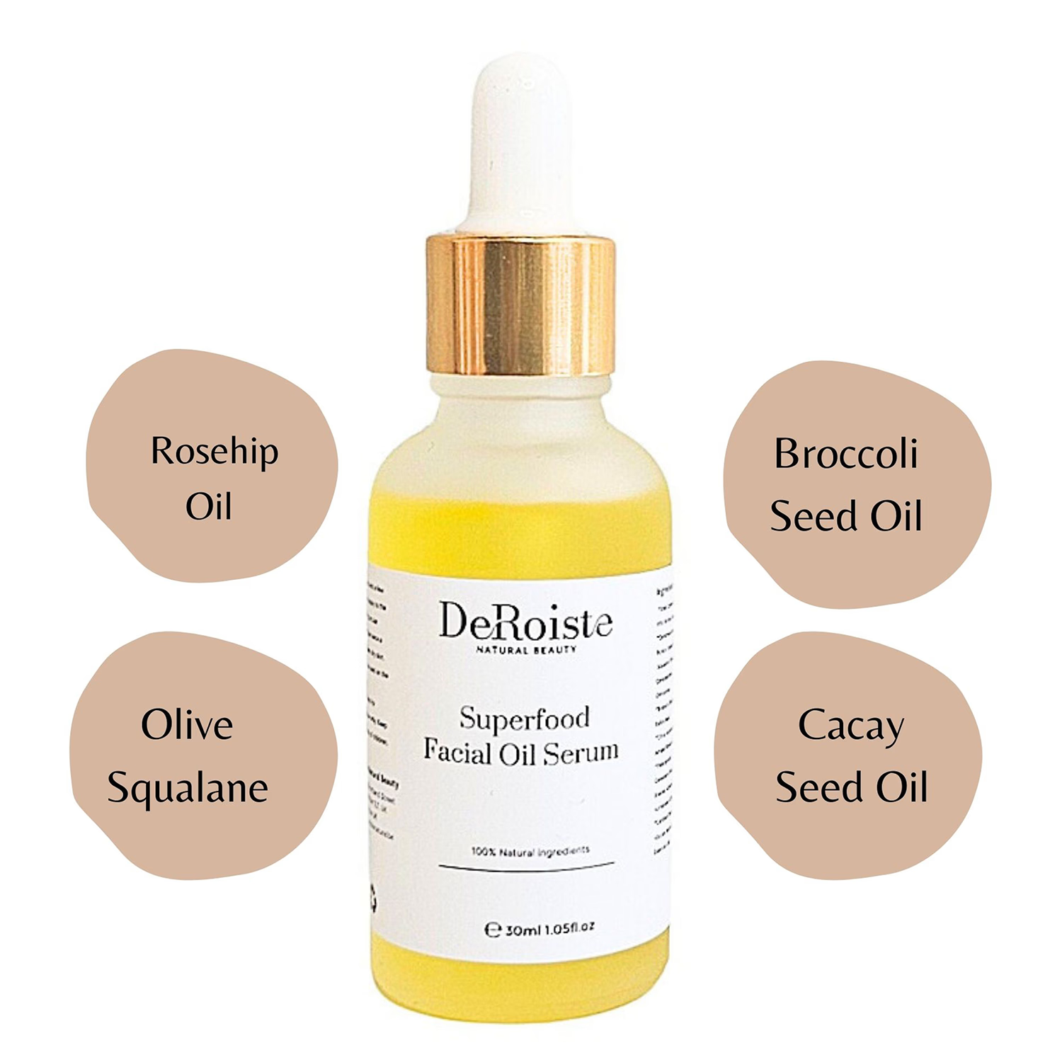Superfood facial oil serum with organic botanicals (British brand)