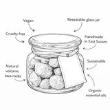 CorinCraft Spa Lava Stones jar, imported from the UK