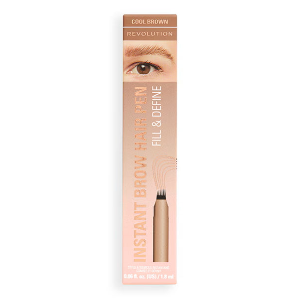 Revolution Instant Brow Hair Pen Dark Brown, imported from the UK