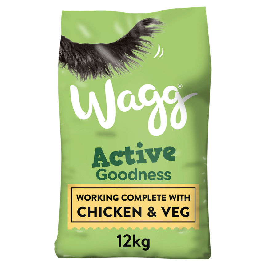 Wagg Active Goodness Complete Adult Working Dry Dog Food Rich in Chicken Dog Food & Accessories ASDA   