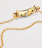 L'Atelier Nawbar yellow gold and diamond Warrior necklace, UK version