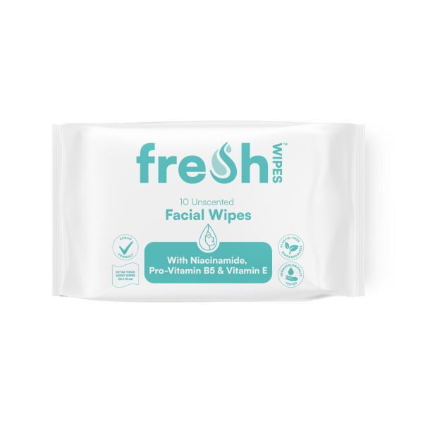 Freshwipes unscented facial wipes 20x15cm - British product