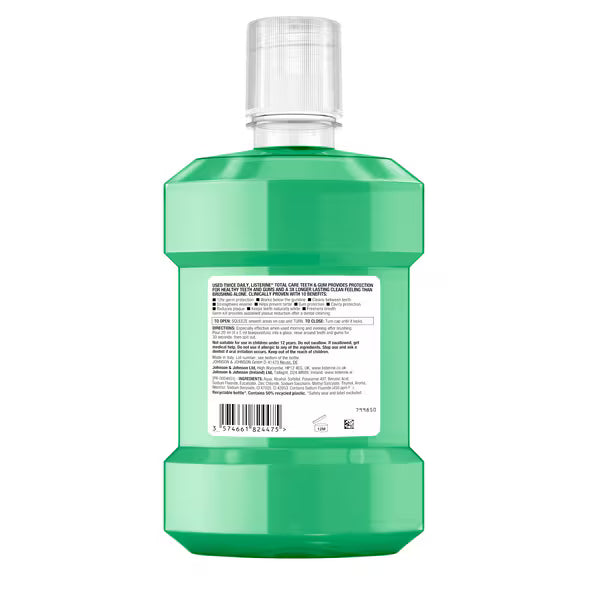Listerine Total Care Teeth & Gum Mouthwash 1L (British brand)