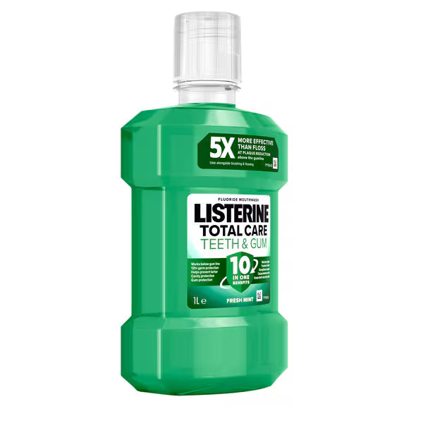 Listerine Total Care Teeth & Gum Mouthwash 1L (British brand)