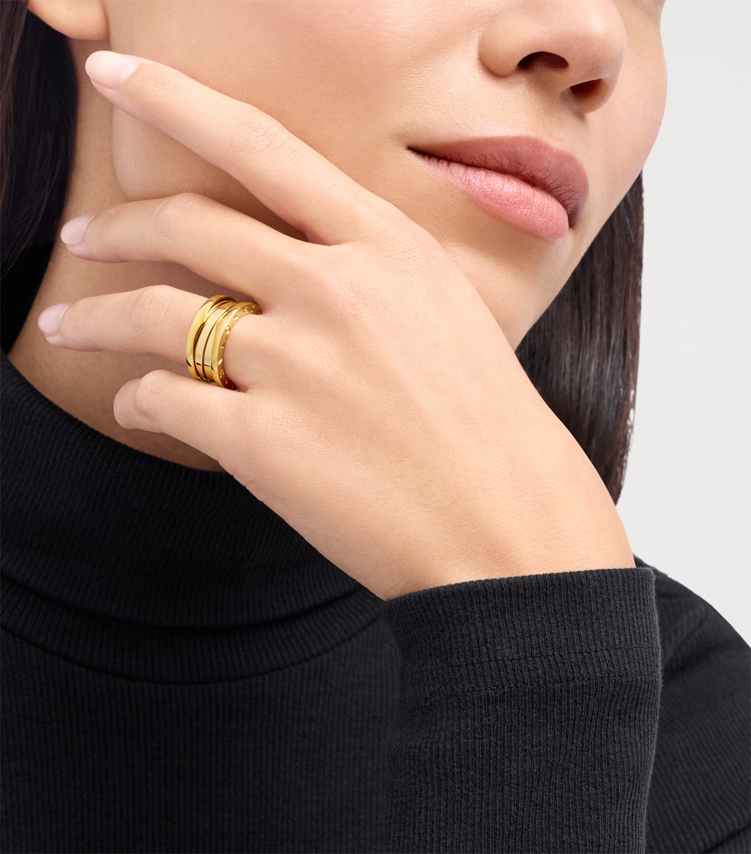 Bvlgari B.zero1 three-band ring 18kt yellow gold - British product