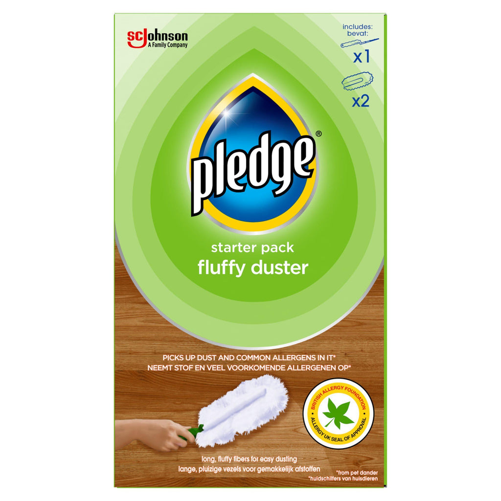 Pledge Dust It Fluffy Duster Starter Pack 1 Handle & 2 Refills