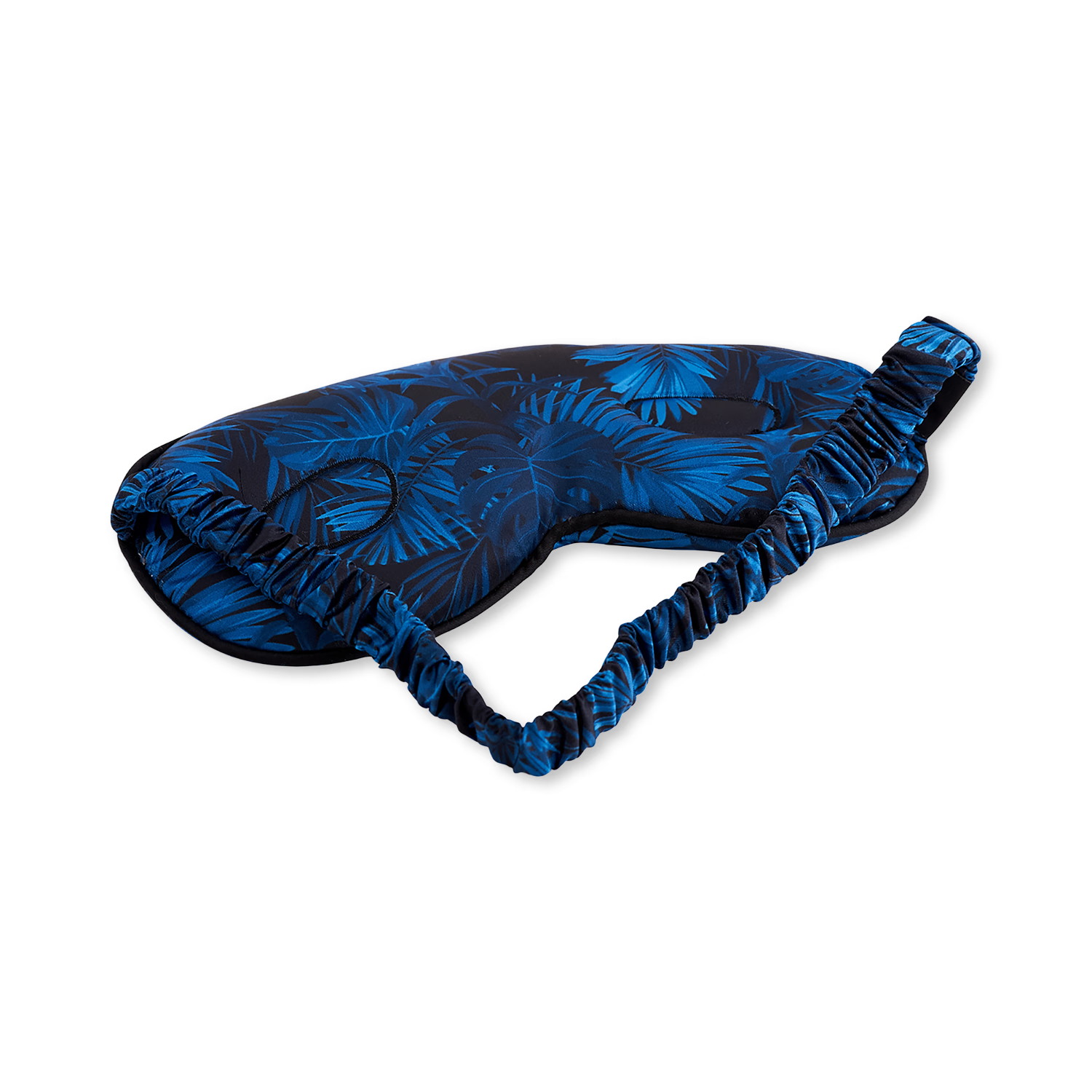 Smug Cloud padded satin sleep mask Palm Noir (British brand)