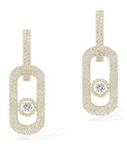 Messika yellow gold diamond pavé XL earrings 2.12ct - British product