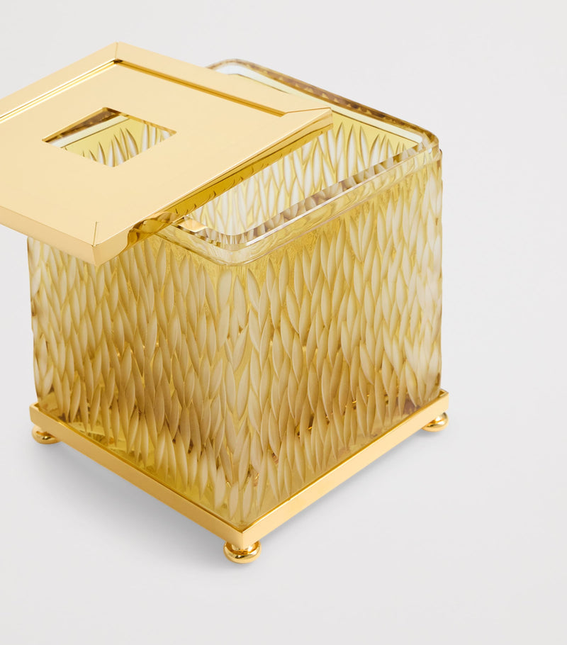 ZODIAC Crystal Amber tissue box (British brand)