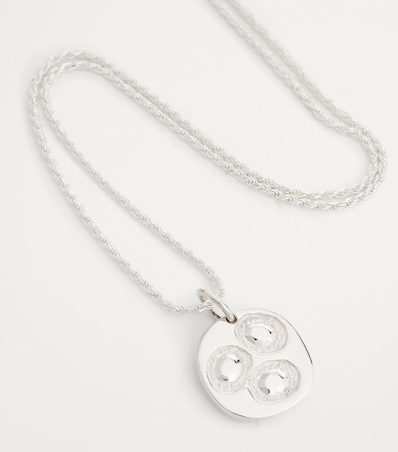 Bleue Burnham sterling silver pendant necklace impressions chloroplast, UK version