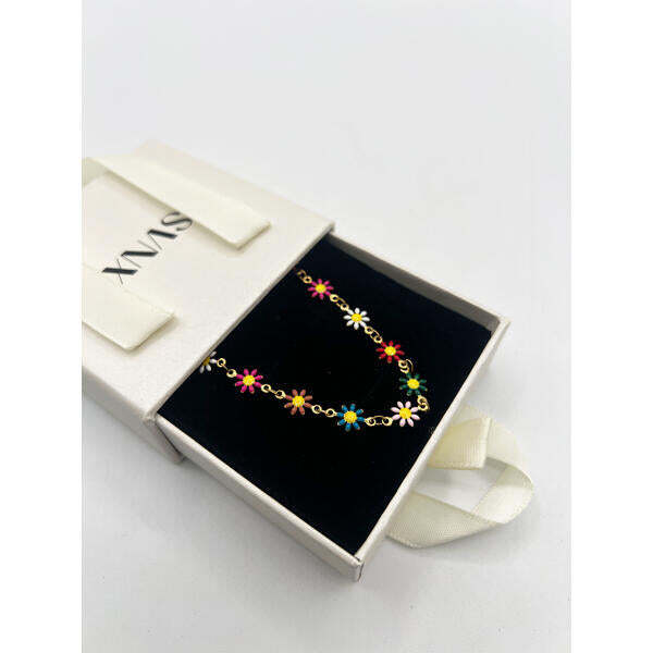 SVNX Daisy Necklace Multi Gold, UK version