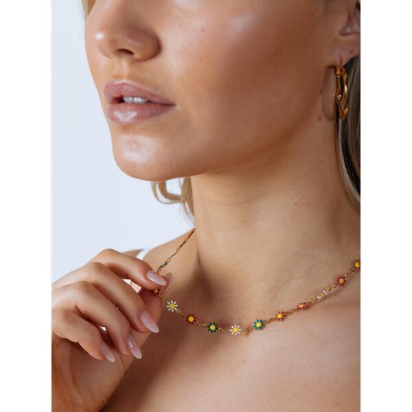 SVNX Daisy Necklace Multi Gold, UK version