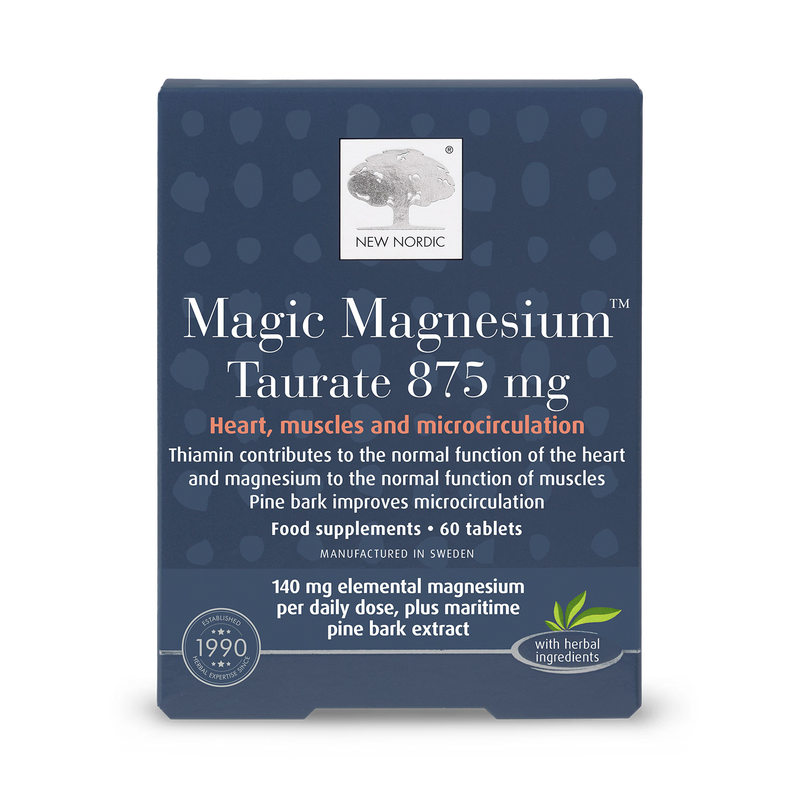 New Nordic Magic Magnesium Taurate supplement 60 tablets, UK version