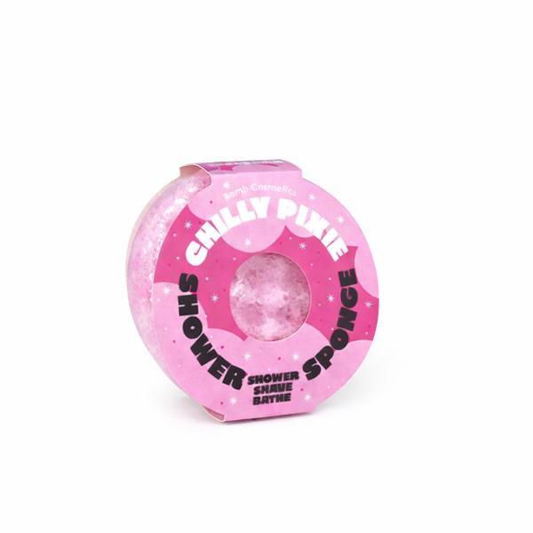 Bomb Cosmetics body buffer sponge Chilly Pixie, UK version