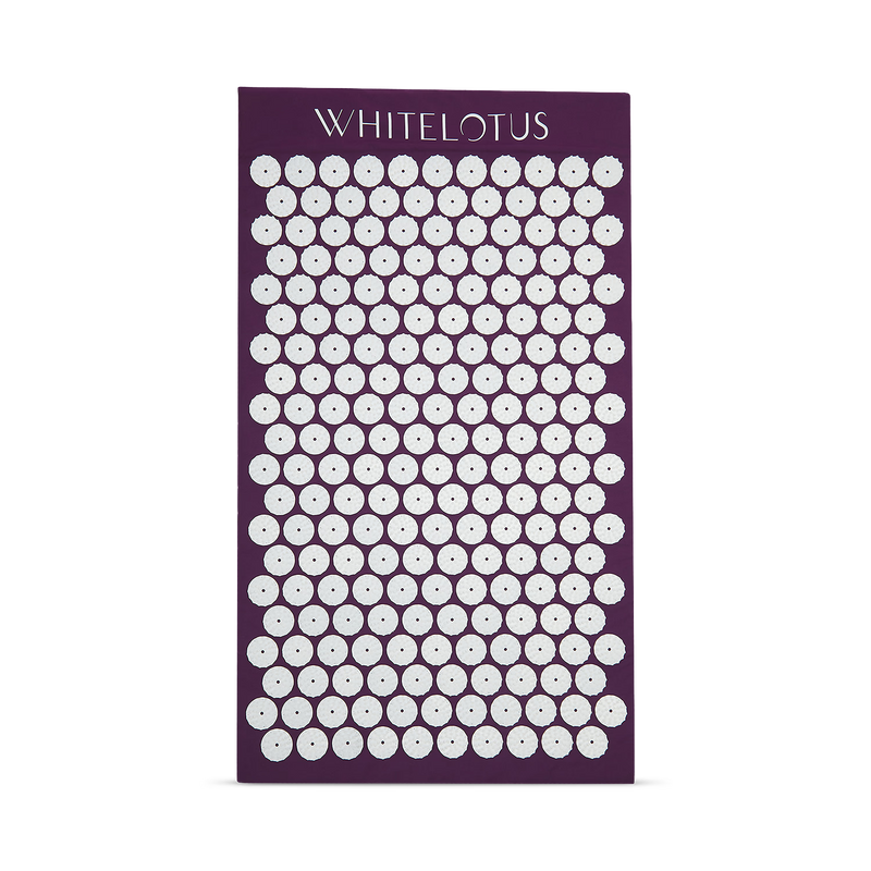 Acupressure mat and pillow set with 10,710 pressure points, imported from the UK