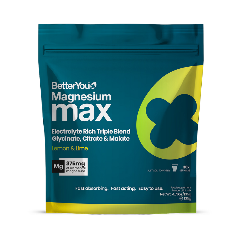 BetterYou Magnesium Max powder lemon lime 135g, UK version