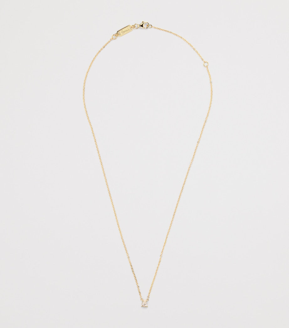 Harrods yellow gold diamond pendant necklace 0.25ct (British brand)