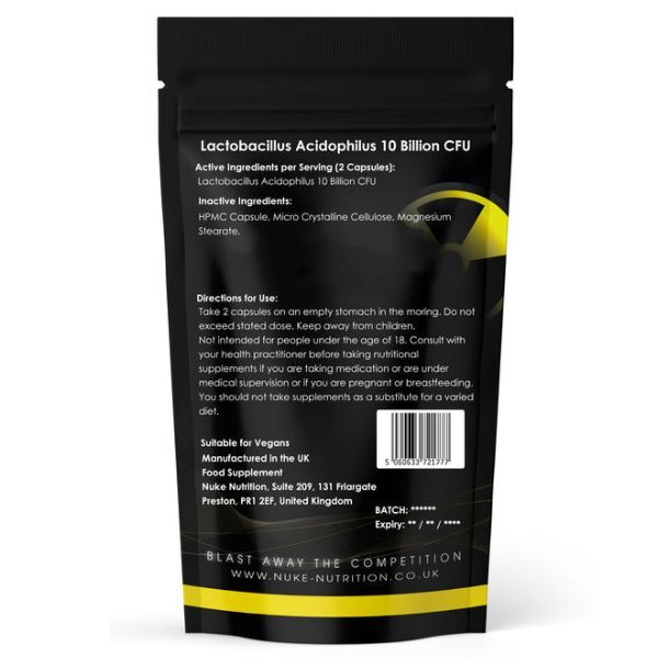 Nuke Nutrition Lactobacillus Acidophilus 10Billion CFU-180ct GOODS Superdrug   