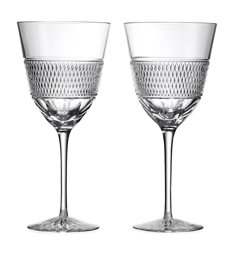 Waterford crystal white wine glasses set of 2, 370ml capacity (British brand)