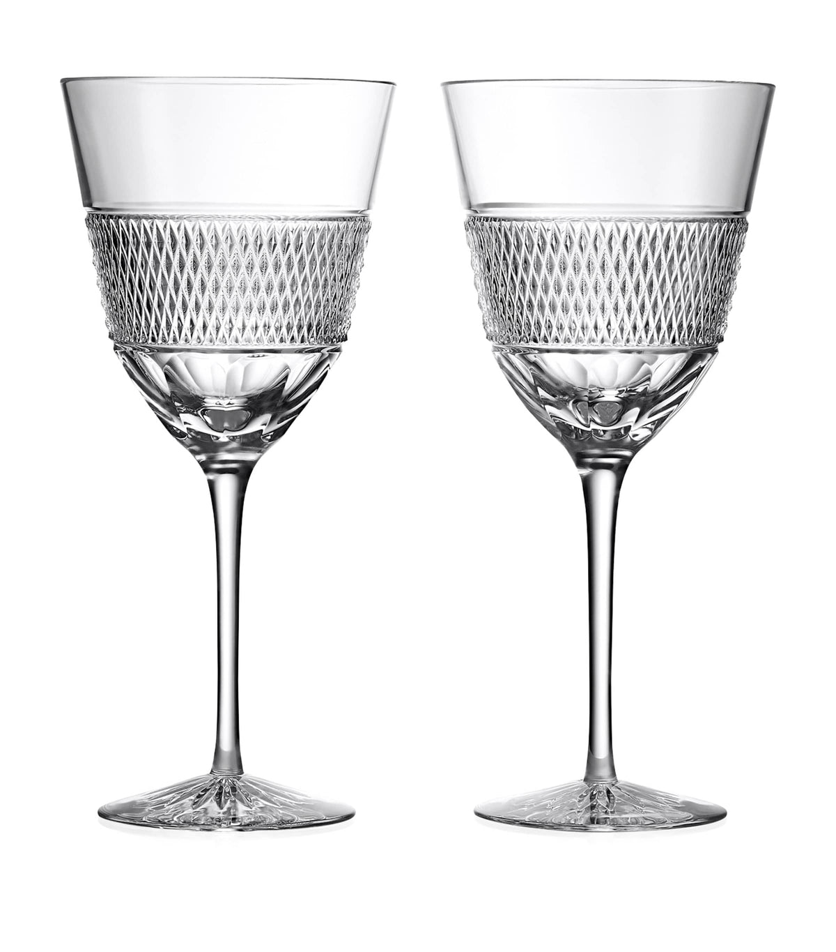 Waterford crystal white wine glasses set of 2, 370ml capacity (British brand)
