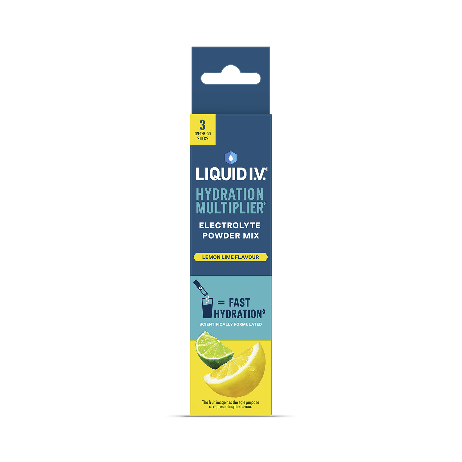 Liquid I.V. electrolyte powder mix Lemon Lime 3 sachets - British product