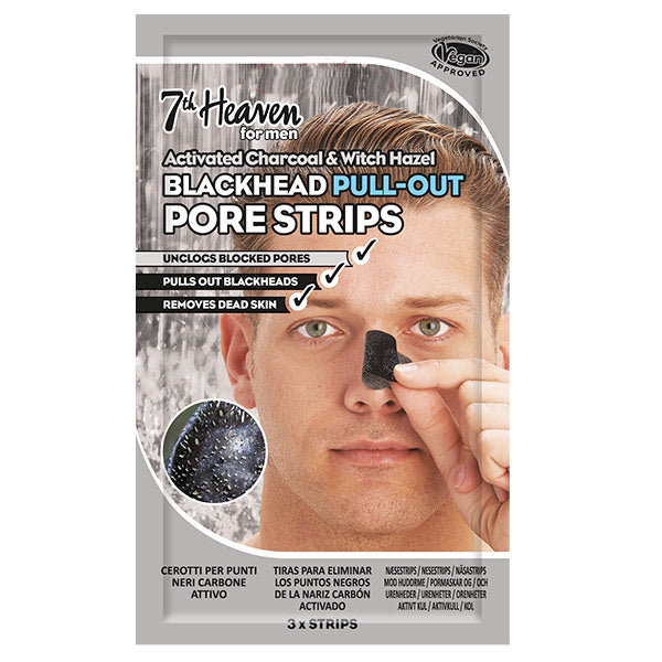7th Heaven Men's Blackhead Pore Strips with Witch Hazel, UK version